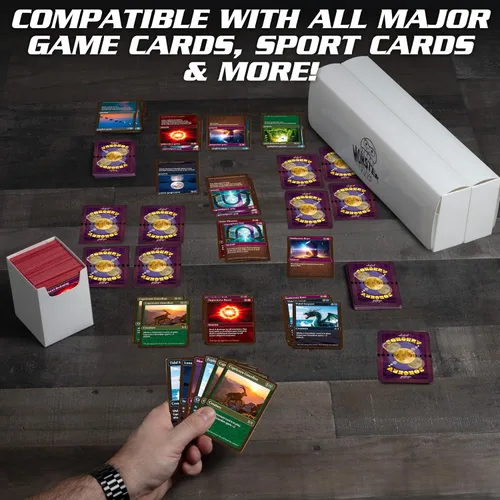 Vista 5 de Monster Protectors Caja magnética Deca de 10 barajas, color negro, con capacidad para 750 tarjetas TCG, cierre de autobloqueo, compatible