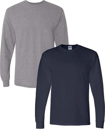 Vista 43 de Gildan - Camiseta DryBlend de manga larga para adulto, estilo G8400, paquete de 2