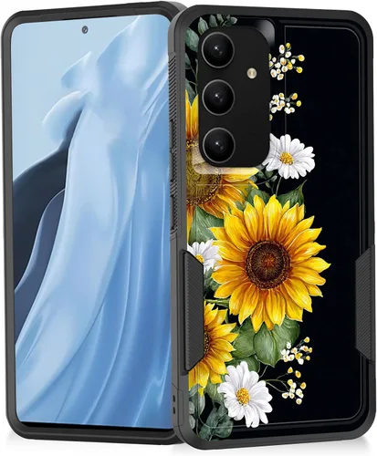 Vista 74 de Funda para Galaxy A14 5G, resistente de doble capa híbrida de policarbonato duro, goma suave, a prueba de golpes, funda protectora resistente