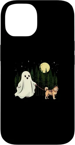 Vista 4 de iPhone 16 Akita Walking Ghost Halloween Funny Kids Costume Case