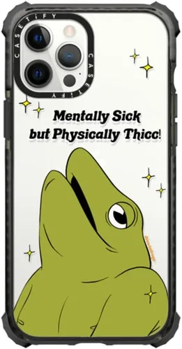 Vista 10 de Funda Ultra Impact de CASETiFY para iPhone 12 Pro Max - Bearly Awake - Negro transparente claro