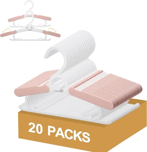 Vista 14 de Paquete de 30 perchas para ropa de bebé de 10 a 14 pulgadas, perchas