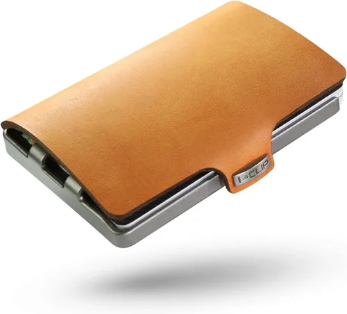 Vista 3 de I-CLIP Tarjetero original con clip de dinero - Cartera delgada de cuero suave - Cartera de cuero - Billetera premium - Tarjetero - Suave al tacto