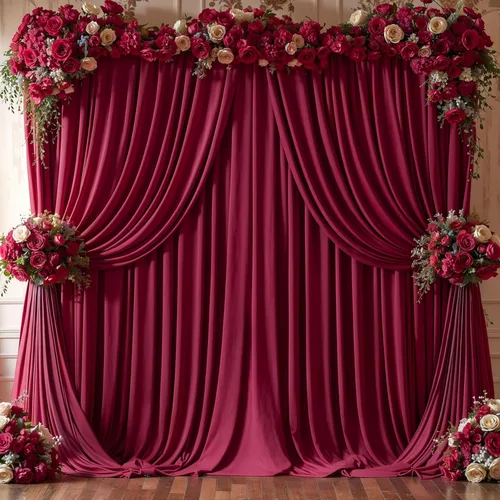 Vista 44 de Cortinas de fondo azul bebé de 8 x 10 pies para bodas, cortinas de fondo de poliéster sin arrugas, para baby shower, fiestas de cumpleaños
