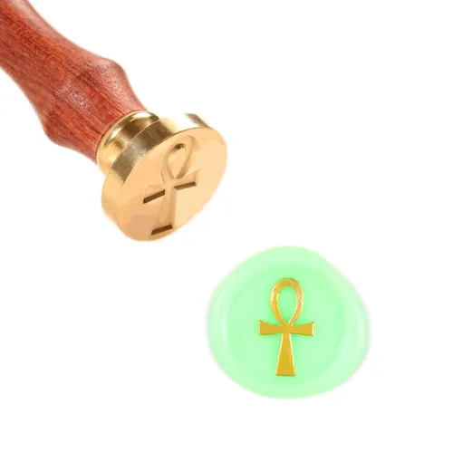 Vista 4 de Sello de cera Ankh Cross Religious Jesus Ankh - Sellos de cera de latón macizo, 0.984 in, Crux ansata para tu decoración de pared de altar, regalo