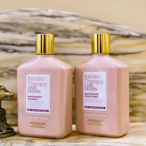 Vista 8 de Alfaparf Milano Lisse Design - Juego de champú y acondicionador de queratina, sin sulfatos, antiencrespamiento, mantiene y mejora el tratamiento