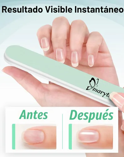 Vista 4 de Maryton 10 unidades de pulidor de uñas, brillo de salón para uñas naturales