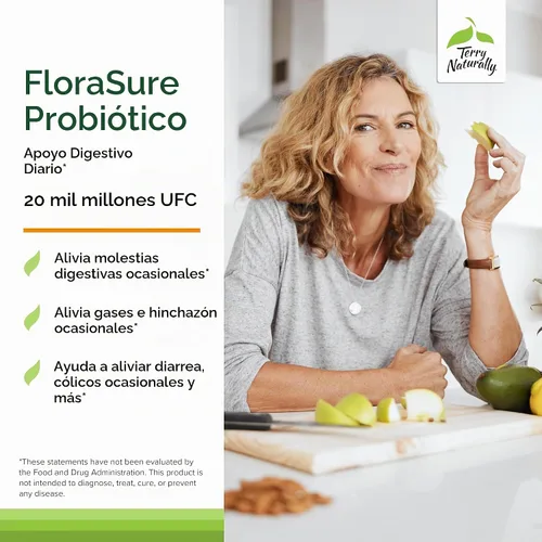 Vista 3 de Terry Naturally Probiótico FloraSure - Equilibrio del microbioma intestinal