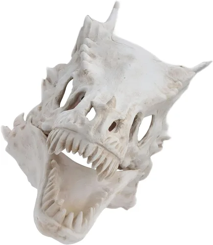 Vista 9 de JTLB Máscara de calavera de dinosaurio de simulación de látex, cubierta de Halloween, fiesta de disfraces, accesorios de cosplay
