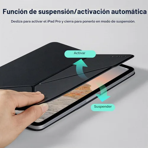 Vista 9 de PITAKA Funda para iPad Pro de 11 pulgadas, compatible con iPad Air M3/M2 de 11 pulgadas (4ª-7ª generación) y iPad Pro de 11 pulgadas Negro