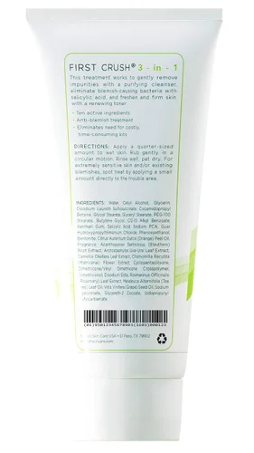 Vista 3 de First Crush Lavado facial 3 en 1 Limpiador hidratante Prevención de imperfecciones Tratamiento de manchas _ Rosacea Calming _ Lavado facial