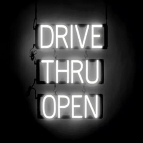 Vista 57 de SpellBrite Letrero LED Neon OPEN para negocios - Azul, 17" x 6