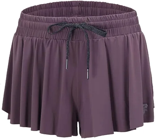 Vista 7 de Falda de tenis para correr, 2 en 1 para entrenamiento, pantalones cortos atléticos, faldas de patinador, falda de golf, cintura alta