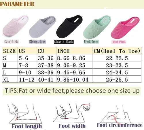 Vista 5 de MAXHONG Pantuflas de casa ligeras de algodón para mujer con espuma viscoelástica, lavables para el hogar, cómodas y acogedoras pantuflas de meter