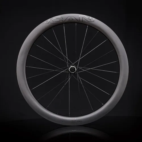 Vista 4 de ICAN AERO 38 Disc/52 discos 46.74 oz/49.91 oz 0.827 in ancho interior disco carbono bicicleta carretera ruedas compatible con neumáticos 700 *