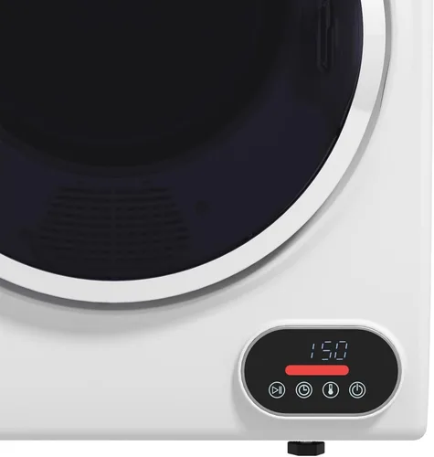 Vista 9 de HOMCOM Secadora de ropa portátil, secadora de ropa compacta con tambor de acero inoxidable de 1.5 pies cúbicos, secado inteligente, secadora