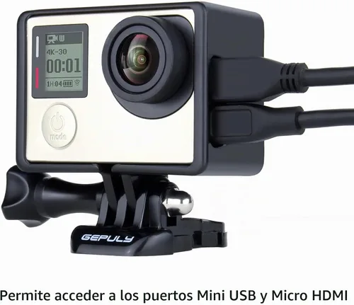 Vista 2 de GEPULY BacPac - Carcasa para cámaras GoPro Hero 4 3 3 Marco BacPac para Hero 3/3+/4