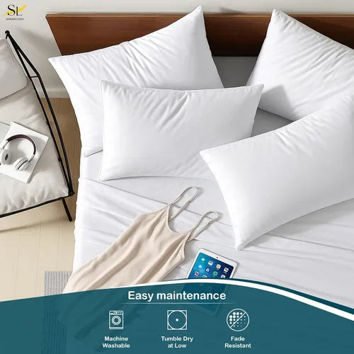 Vista 7 de Shreem Linen Juego de sábanas tamaño individual de 6 piezas, sábanas 100% algodón egipcio, ropa de cama de lujo de hotel, bolsillo profundo de 18