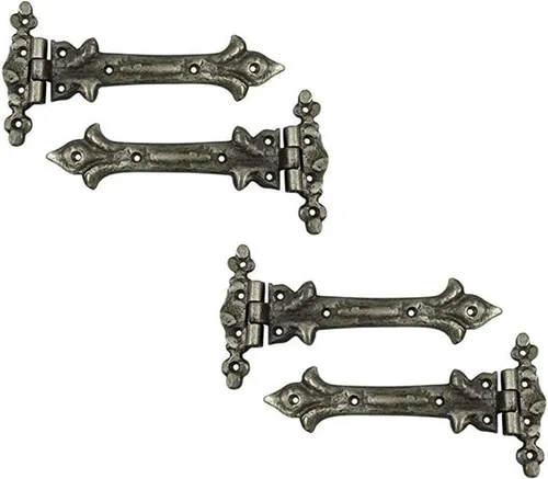 Vista 18 de Adonai Hardware Adonijah Bisagra falsa de aluminio para montaje frontal (6.5" x 12 Pack, Negro mate) para puertas de granero, puertas, armarios