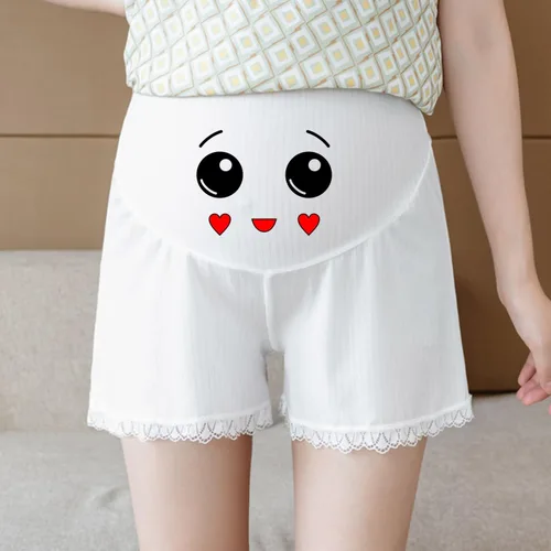 Vista 6 de Pantalones cortos de maternidad con texto personalizado sobre el vientre Entrenamiento Corriendo Casual Verano Personalización Pantalones cortos
