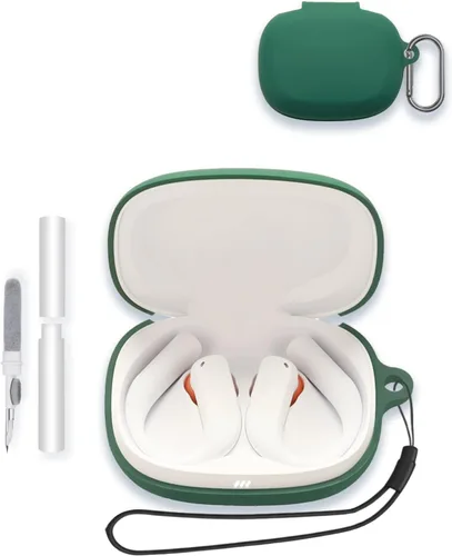 Vista 10 de Funda para JBL Endurance Peak 3, auriculares inalámbricos verdaderos, silicona suave, portátil, resistente a los arañazos, a prueba de golpes