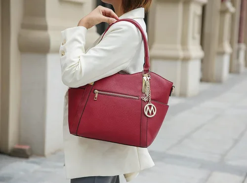 Vista 4 de MKF - Bolsa de mano para mujer Bolsa de cuero sintético con asa superior bolso para mujeres