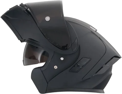 Vista 2 de Casco modular de doble visera abatible para motocicleta, motocicleta integrada para adultos, hombres y mujeres, Street Racing aprobado por DOT