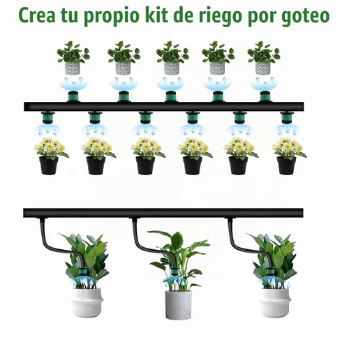 Vista 4 de Kalolary - Goteros de riego ajustables de 1/4 de pulgada, 200P, emisores de riego por goteo para tubo de 4/0.276 in, rociador de flujo de agua