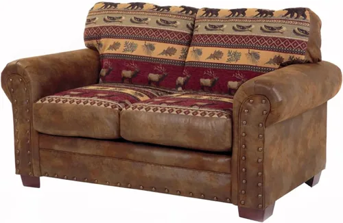 Vista 8 de American Furniture Classics Sierra Lodge - Juego de sofá cama de 4 piezas, color marrón Tapiz Sierra Lodge