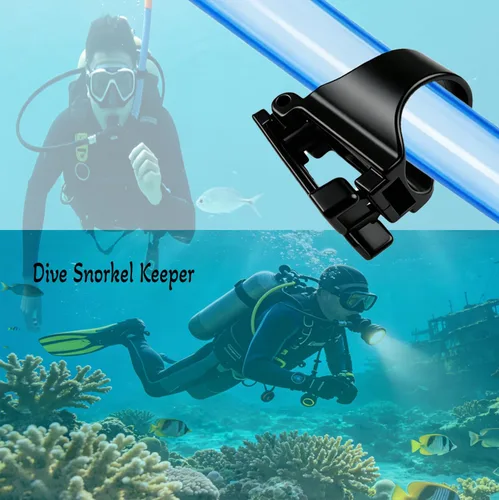 Vista 5 de Paquete de 4 clips de plástico negro para esnórquel y buceo