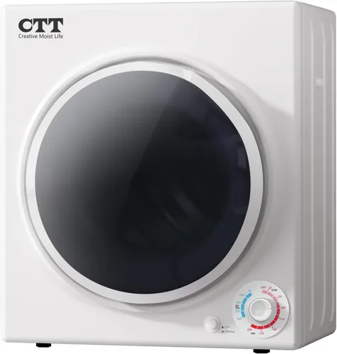 Vista 9 de CTT Secadora de ropa portátil de 3.5 pies cúbicos, secadora compacta de 1500 W para apartamento, secadora de ropa de carga frontal con bañera