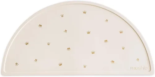 Vista 33 de mushie Mantel individual de silicona para niños, diseño antideslizante sin BPA (margarita negra)