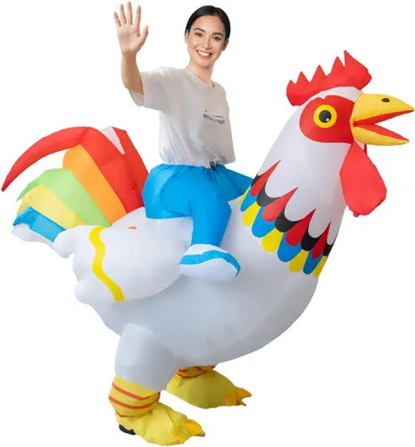 Vista 3 de BERVYOSW Disfraz inflable de Navidad para adultos, divertidos disfraces de Halloween para hombres y mujeres, fiestas de vacaciones, cosplay