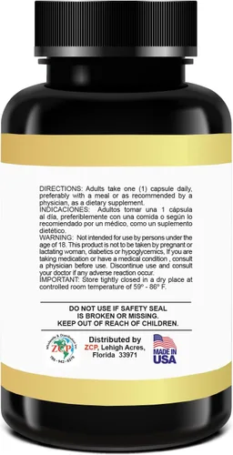 Vista 3 de Glicinato de magnesio 500 mg por cápsula (1000 mg por porción), suplemento mineral esencial para la salud muscular, el sueño y el corazón