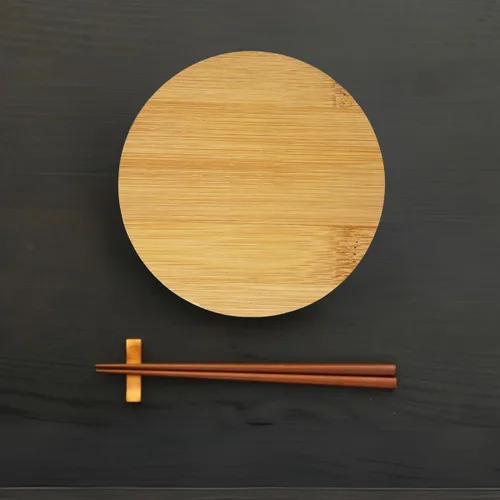 Vista 9 de Juego de 12 tablas de cortar de bambú a granel – Tabla de madera redonda reversible de 9 pulgadas, bandeja de servir, mantel individual, plato