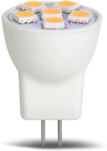 Vista 4 de Bombilla LED MR8 de repuesto para mini lámparas halógenas empotrables de 12 voltios, 1 pulgada de diámetro, GU4, RV, barco, cámper, yate, tren