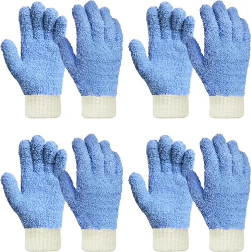 Vista 11 de MIG4U Guantes de limpieza de microfibra para el hogar, guantes para limpiar persianas, ventanas, contraventanas, muebles y coche, reutilizables, sin