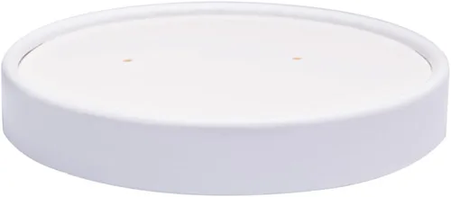 Vista 12 de Vasos de papel para helado con tapas de papel, tazas de papel para sopa caliente/fría con tapas (blanco) (40, 8 onzas)