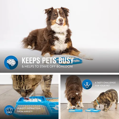 Vista 2 de Hyper Pet IQ Treat Lick Mat para perros y gatos Alimentador lento para perros y gatos y juguete de enriquecimiento Fabricado en Estados Unidos
