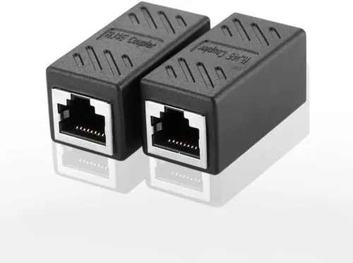 Vista 2 de Adaptador de extensión de acoplamiento RJ45, adaptador de extensión de acoplamiento Cat6A, cable Ethernet LAN para Cat7/Cat6a/Cat5e, adaptador