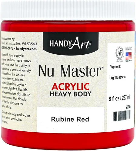 Vista 33 de Handy Art Nu Master - Pintura acrílica de cuerpo pesado, 8 onzas, color rojo brillante