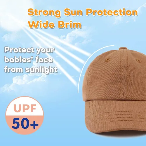 Vista 15 de Peecabe Gorra de béisbol para niños pequeños, unisex, de algodón, ajustable, para bebés, niños, gorra de béisbol para niñas de 1 a 5 años