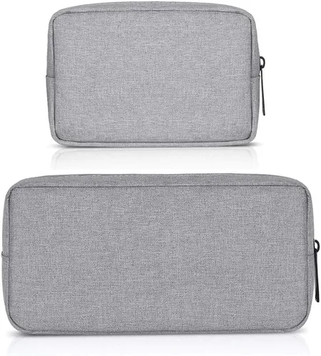 Vista 12 de Bolsa de transporte suave universal para electrónicos/accesorios, duradera y ligera, adecuada para salidas, negocios, viajes y kit de cosméticos