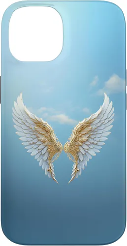Vista 4 de Funda para iPhone 13 Heavenly Golden Angel Wings