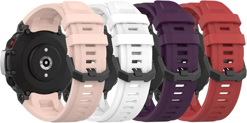 Vista 10 de QGHXO Correa para Amazfit T-Rex 2, correa de repuesto de silicona suave para Amazfit T-Rex 2 / Active Edge Smartwatch