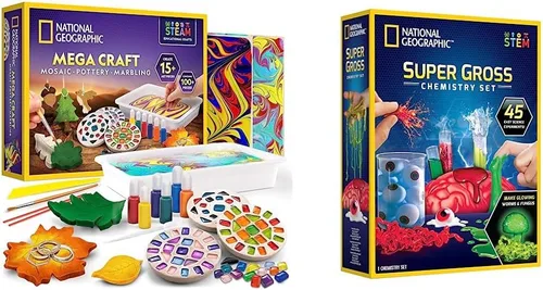 Vista 11 de NATIONAL GEOGRAPHIC Kit de artes, manualidades y química para niños