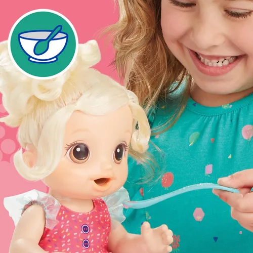 Vista 3 de Baby Alive Muñeca Baby Mezcladora Mágica, Batido de Fresa, Muñeca con Licuadora de Juguete, Set de Muñeca Baby para Niños de 3 Años en Adelante
