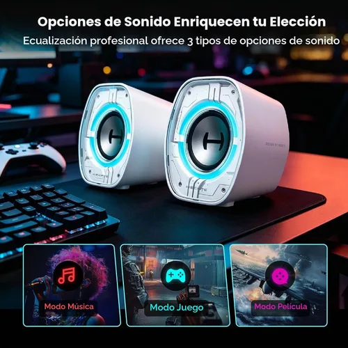 Vista 5 de Edifier G1000 II Bluetooth Gaming Desktop Speakers, White