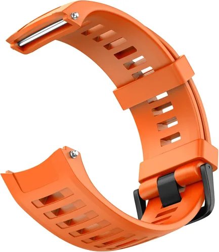 Vista 2 de OVERSTEP Correa de reloj para Garmin Instinct Smartwatch - Amarillo ámbar Correa de repuesto de silicona suave de 0.866 in compatible con Garmin