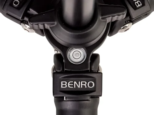 Vista 8 de Kit de trípode de aluminio delgado Benro – Trípode de viaje ligero con cabeza de bola N00, placa Arca-Swiss, cerraduras de giro y estuche